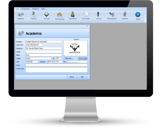Software TopAcademia para controle de academias