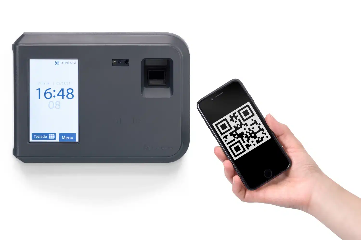 Coletor de ponto eletrônico com QR Code